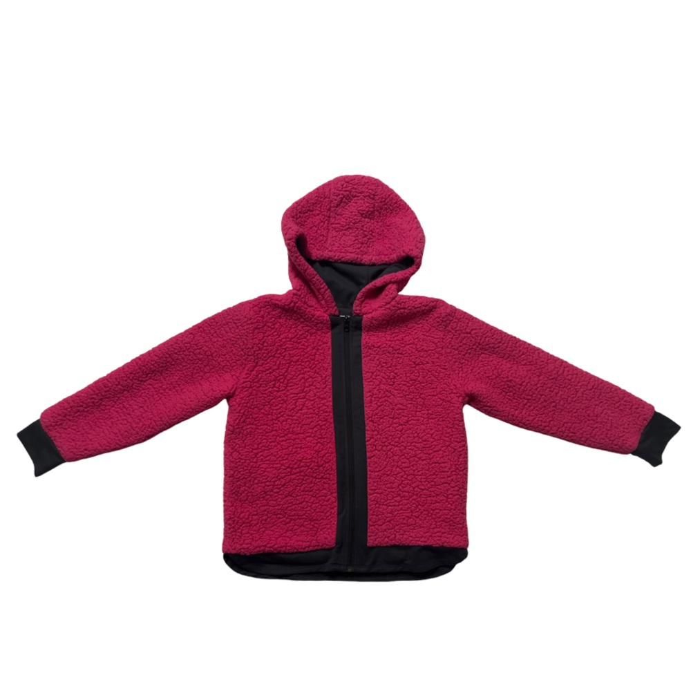 Z by Zella pink teddy zip up hoodie- size 14/16